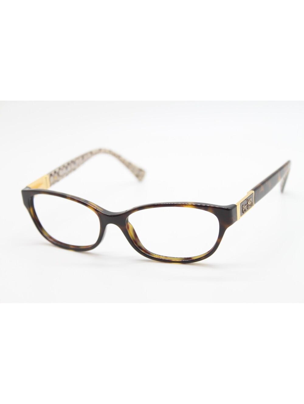 NEW COACH HC 6061 EMMA 5262 DARK TORTOISE SAND GOLD AUTHENTIC EYEGLASSES 52-15